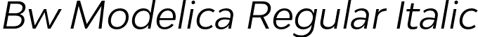 Bw Modelica Regular Italic font - BwModelica-RegularItalic.otf