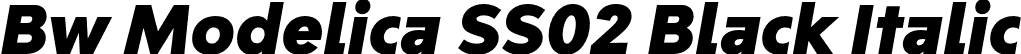 Bw Modelica SS02 Black Italic font - BwModelicaSS02-BlackItalic.otf