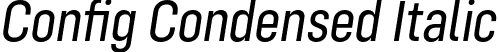 Config Condensed Italic font - ConfigCondensed-Italic.otf