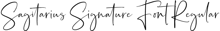 Sagitarius Signature Font Regular font - Sagitarius.otf