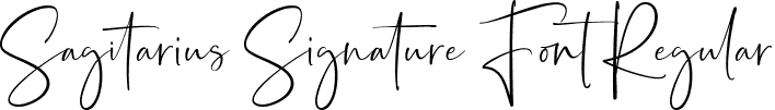 Sagitarius Signature Font Regular font - Sagitarius.ttf