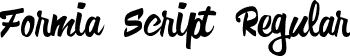 Formia Script Regular font - Formia script.otf