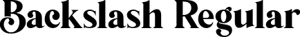 Backslash Regular font - Backslash.otf