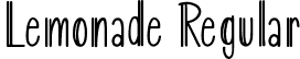 Lemonade Regular font - lemonade.ttf