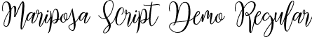 Mariposa Script Demo Regular font - Mariposa Script Demo.otf