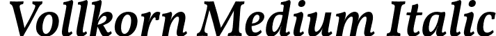 Vollkorn Medium Italic font - Vollkorn-MediumItalic.otf