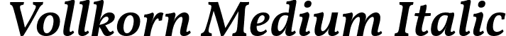 Vollkorn Medium Italic font - Vollkorn-MediumItalic.ttf