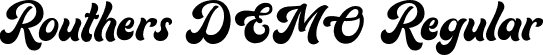 Routhers DEMO Regular font - Routhers DEMO.ttf