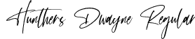 Hunthers Dwayne Regular font - HunthersDwayne-rg8JB.otf