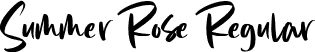 Summer Rose Regular font - Summer Rose.ttf