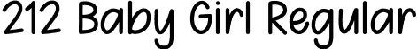 212 Baby Girl Regular font - 212 Baby Girl.otf