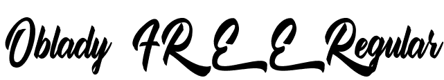 Oblady FREE Regular font - Oblady FREE.otf