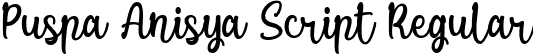 Puspa Anisya Script Regular font - Puspa Anisya Script Font by Dreamink (7NTypes).otf