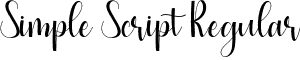 Simple Script Regular font - Simple script.otf