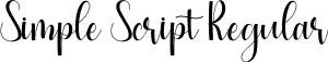 Simple Script Regular font - Simple script.ttf