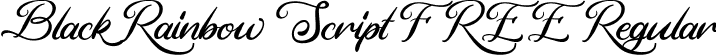 Black Rainbow Script FREE Regular font - Black Rainbow Script FREE.ttf