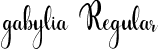 gabylia Regular font - gabylia.otf