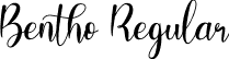 Bentho Regular font - Bentho.otf