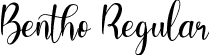 Bentho Regular font - Bentho.ttf