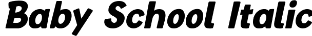 Baby School Italic font - BabySchoolItalic.ttf