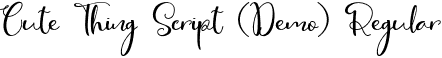 Cute Thing Script (Demo) Regular font - Cute Thing Script.otf