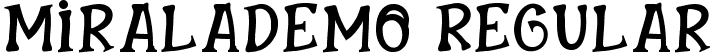 MiralaDemo Regular font - MiralaDemoRegular.ttf