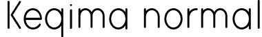 Keqima normal font - Keqima.otf