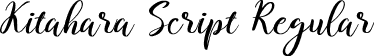 Kitahara Script Regular font - KitaharaScript.otf