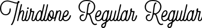 Thirdlone Regular Regular font - Thirdlone DEMO.ttf