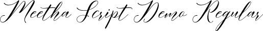 Meetha Script Demo Regular font - Meetha Script Demo.ttf