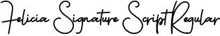 Felicia Signature Script Regular font - FeliciaSignature-Script.otf