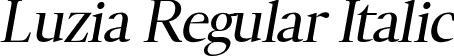 Luzia Regular Italic font - Luzia-RegularItalic.otf