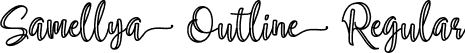 Samellya Outline Regular font - Samellya Outline.otf