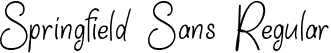 Springfield Sans Regular font - Springfield Sans.otf