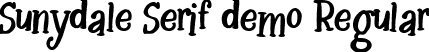 Sunydale Serif demo Regular font - Sunydale Serif demo.otf
