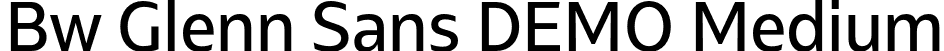 Bw Glenn Sans DEMO Medium font - BwGlennSansDEMO-Medium.otf