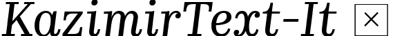 KazimirText-It  font - KazimirText-It.ttf