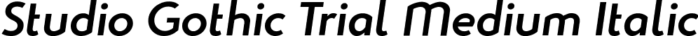 Studio Gothic Trial Medium Italic font - Studio-Gothic-Medium-Italic-trial.ttf