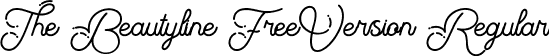 The Beautyline FreeVersion Regular font - TheBeautyline-FreeVersion.ttf