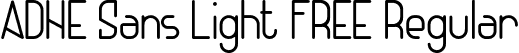 ADHE Sans Light FREE Regular font - ADHE SANS Light FREE.otf