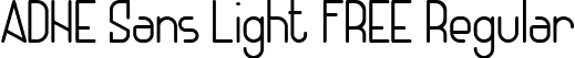 ADHE Sans Light FREE Regular font - ADHE SANS Light FREE.ttf
