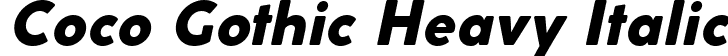 Coco Gothic Heavy Italic font - CocoGothic-HeavyItalic_trial.ttf