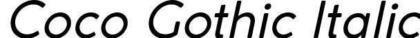 Coco Gothic Italic font - CocoGothic-Italic_trial.ttf