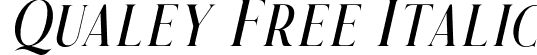 Qualey Free Italic font - Qualey Italic.otf