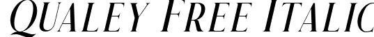 Qualey Free Italic font - Qualey Italic.ttf