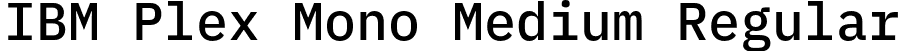 IBM Plex Mono Medium Regular font - IBMPlexMono-Medium.otf