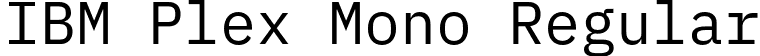 IBM Plex Mono Regular font - IBMPlexMono-Regular.otf