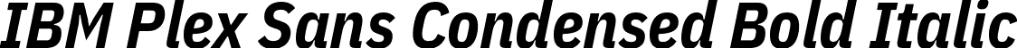 IBM Plex Sans Condensed Bold Italic font - IBMPlexSansCondensed-BoldItalic.otf