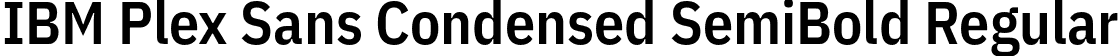 IBM Plex Sans Condensed SemiBold Regular font - IBMPlexSansCondensed-SemiBold.otf