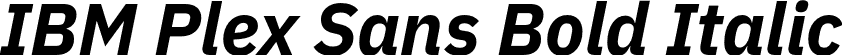 IBM Plex Sans Bold Italic font - IBMPlexSans-BoldItalic.otf
